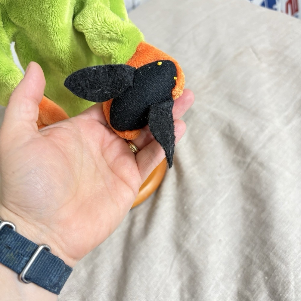 Vintage GUND "Fly on the Wall" Frog Hand Puppet Frog Puppet Jim Henson Style - Picture 7 of 7